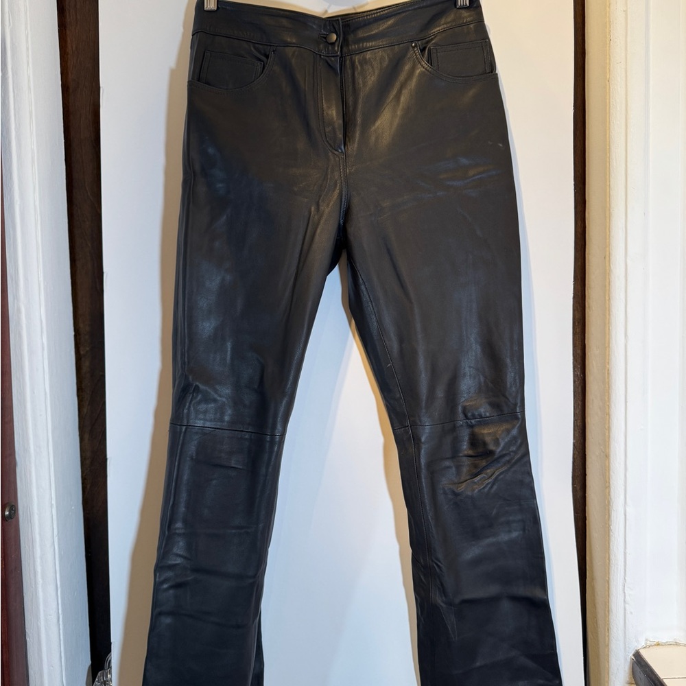 Stand Studio Women's Black Leather Jeans